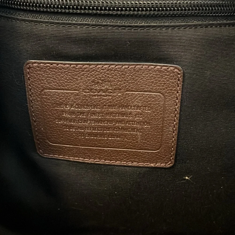 Coach Brown Classic Backpack with Metallic Finish - Picture 4 of 4